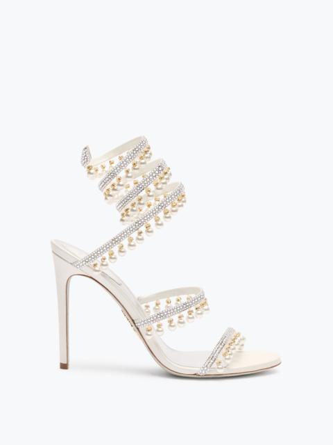 CHANDELIER IVORY SANDAL WITH PEARLS 105