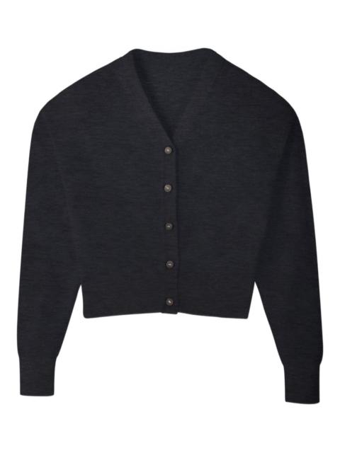 V-neck wool cardigan
