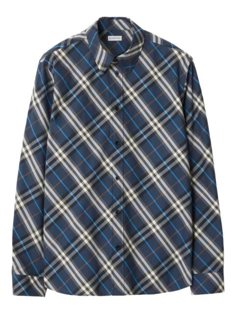 Check-pattern cotton shirt