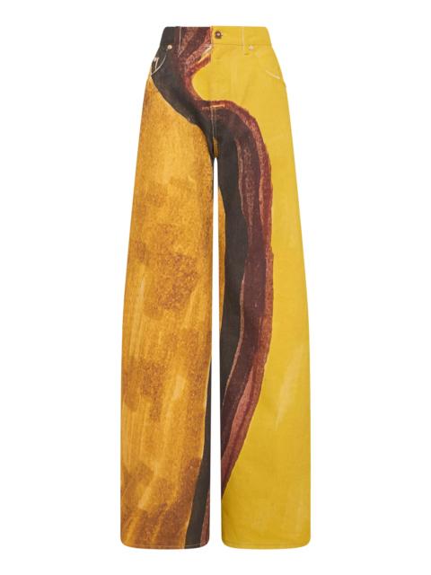 Amoret Barrel-leg Jean in Earth Multi Recycled Cotton Denim