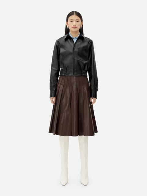 Elastic Waist Leather Jacket