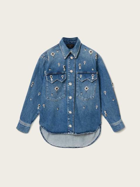 ENNA EMBELLISHED DENIM SHIRT