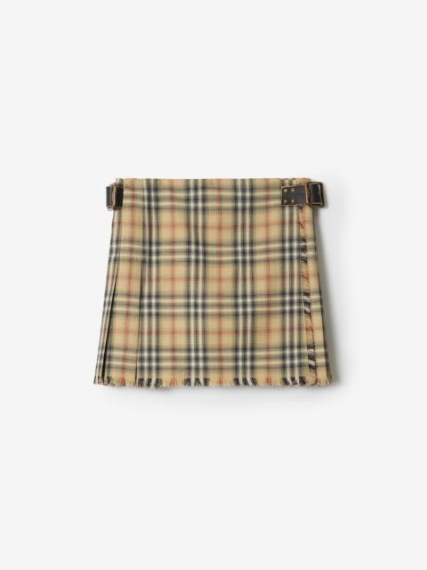 Check Wool Mini Kilt