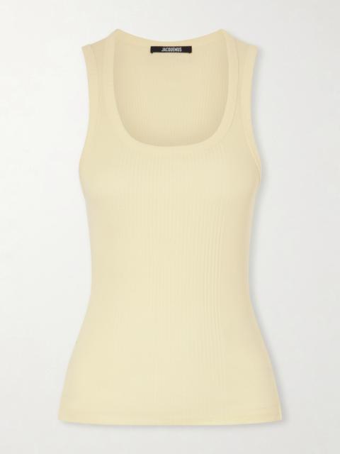 Ribbed Cotton-jersey Tank