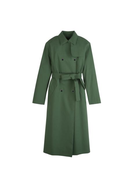 Trench coat British Green - Water-repellent technical canvas