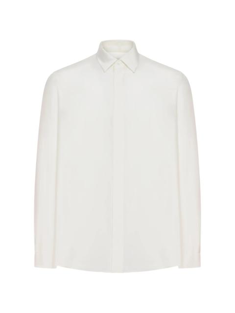 Lardini Hidden Buttoning Silk Shirt