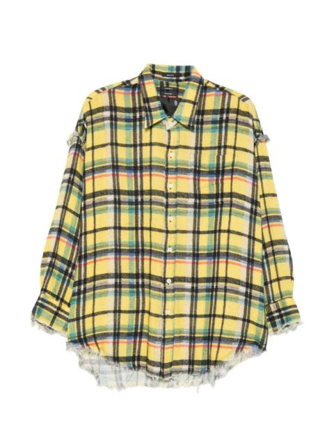 fringed checked shirt