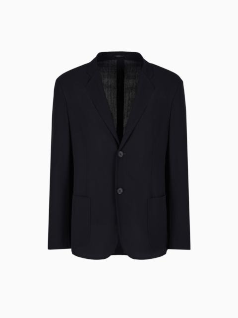 Single-breasted, virgin-wool jacket