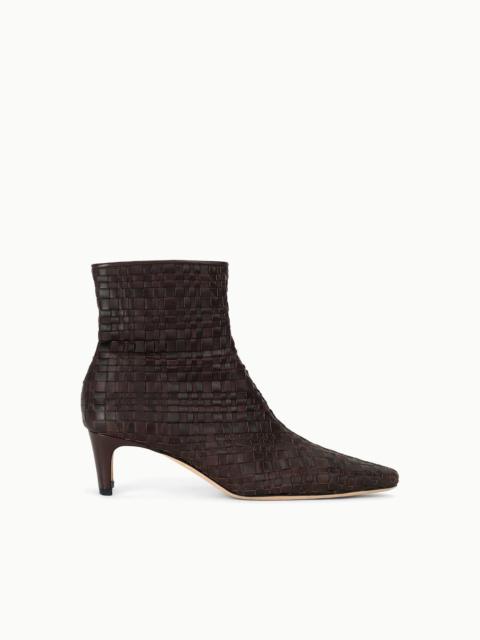 STAUD WALLY ANKLE BOOT ESPRESSO WOVEN