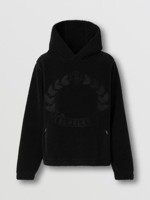 Embroidered Oak Leaf Crest Fleece Hoodie