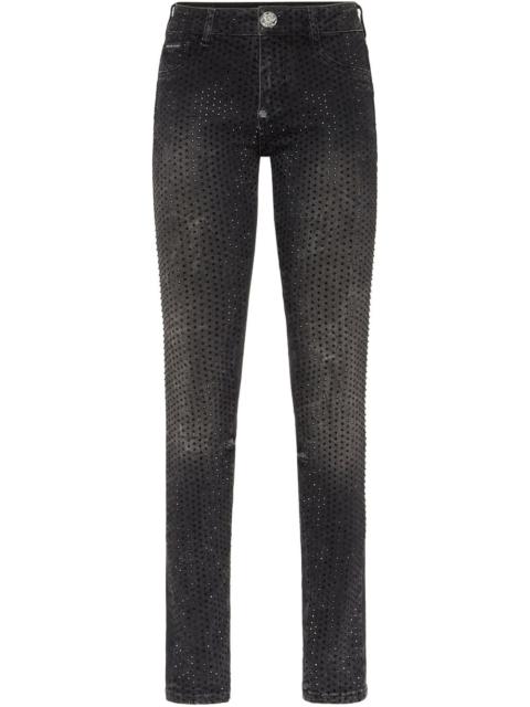 crystal-embellished jeans