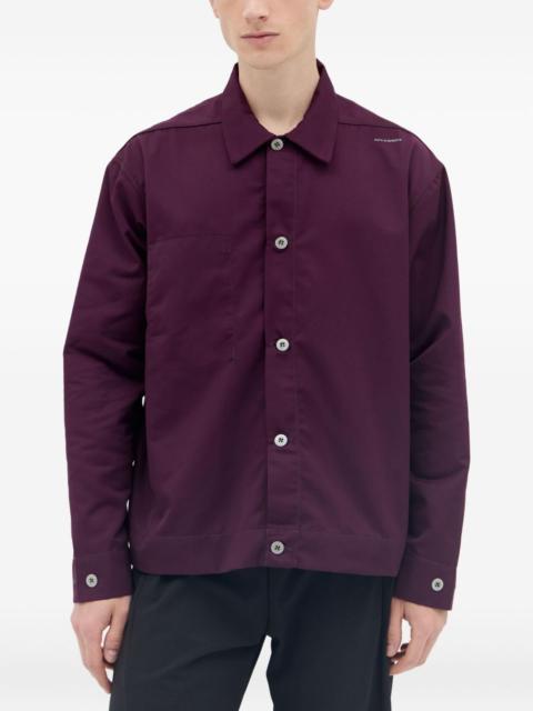 logo-print shirt jacket