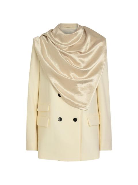 double-breasted layered blazer