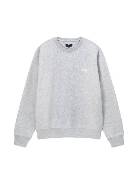 Stussy Stock Logo Crew Sweatshirt 'Grey Heather'