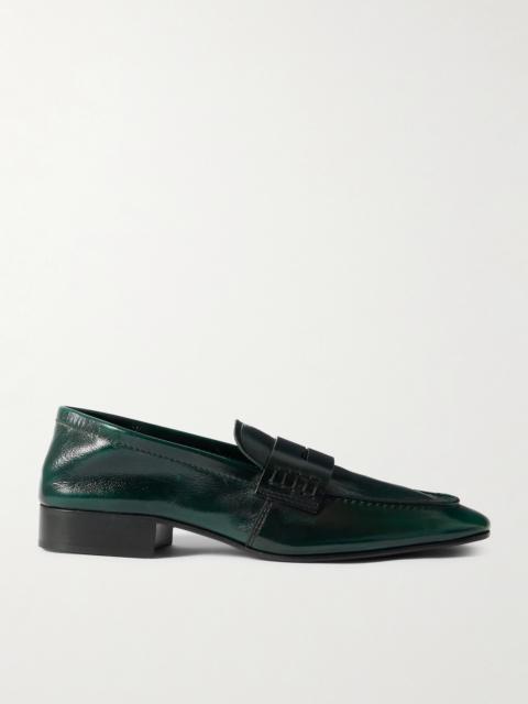 Glossed-leather Penny Loafers