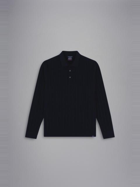 STRETCH WOOL POLO