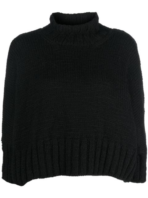 roll-neck wool jumper