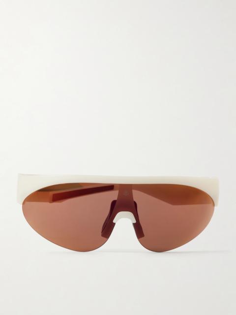 Round-frame Rubber Sunglasses