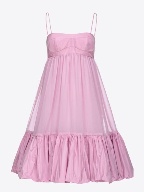 DRESS WITH THIN STRAPS AND FLOUNCE