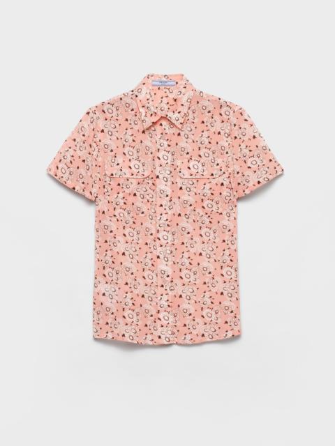 Floral print georgette shirt