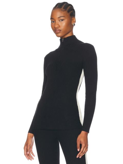 Demi Half Zip Knit Top