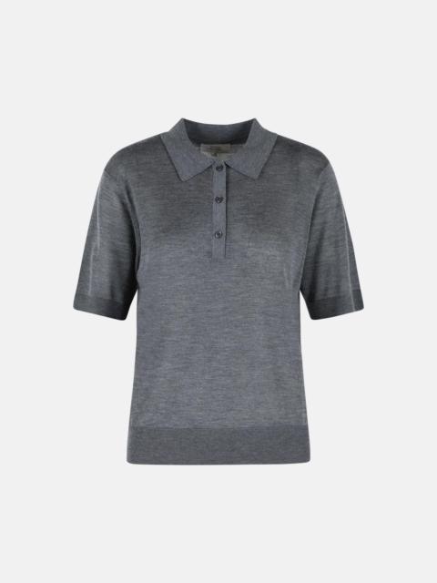 'MIGO' GREY CASHMERE POLO SHIRT