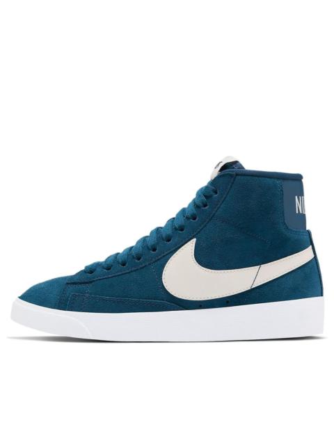 (WMNS) Nike Blazer Mid Vintage Suede 'Blue White' AV9376-403