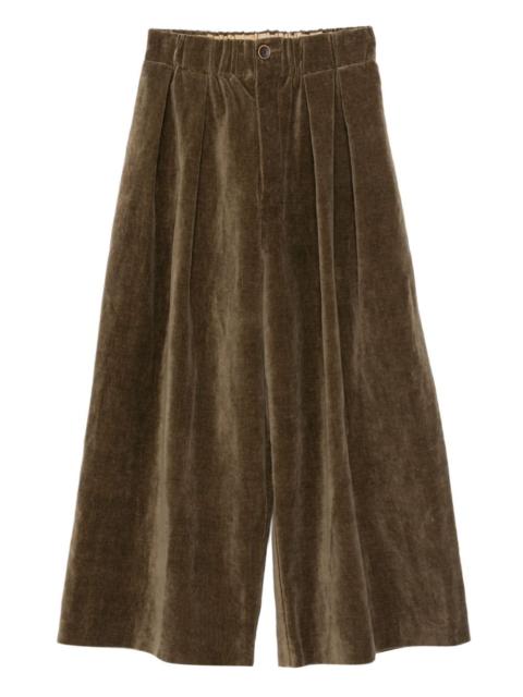 wide-leg cropped trousers