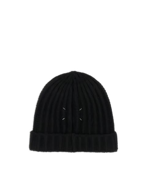 ribbed wool beanie