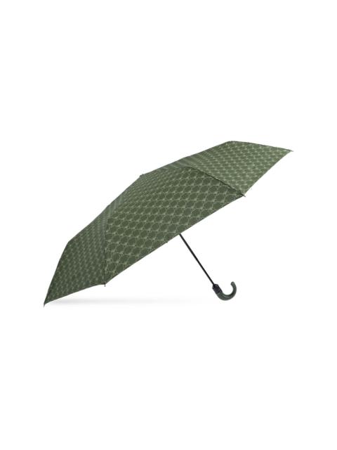 monogram-print crook-handle umbrella