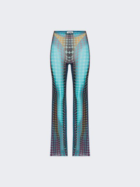 Re-edition: Flare Pants Blue Dots Print