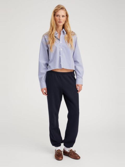 NAVY COTTON MINI LOGO SWEATPANTS