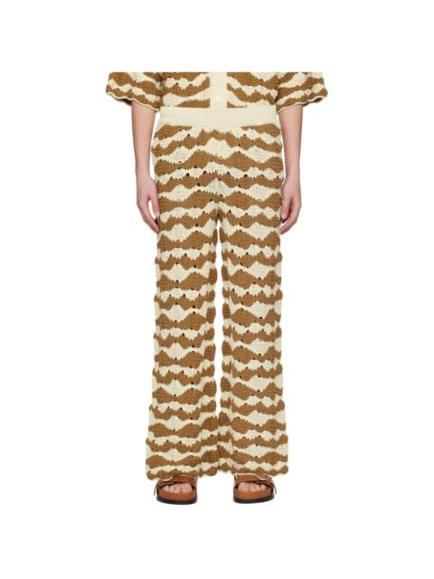 Brown & Beige Punzonato Sweatpants