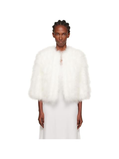 White Short Feather Jacket