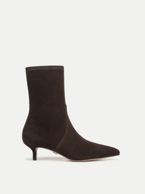 LISA STRETCH KITTEN-HEEL BOOTIE