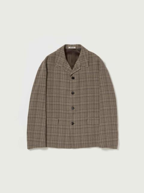 SILK LINEN NEP CHECK JACKET