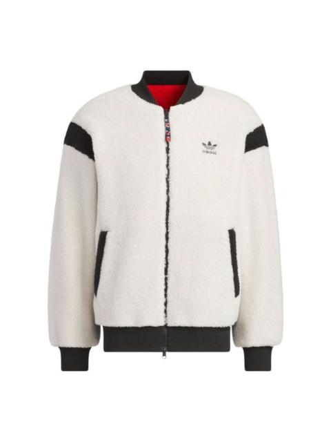 adidas Originals x Feifei Ruan Reversible Sherpa Jackets Asia Sizing 'White Red' IX4214