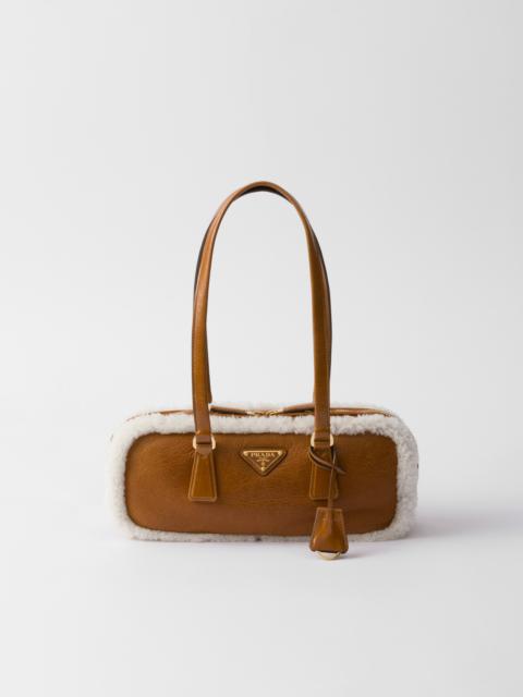 Medium shearling two-handle bag