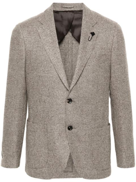 interwoven single-breasted blazer