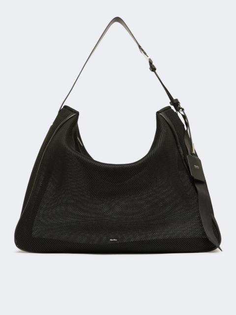 Extra-large handbag in technical mesh - BLACK