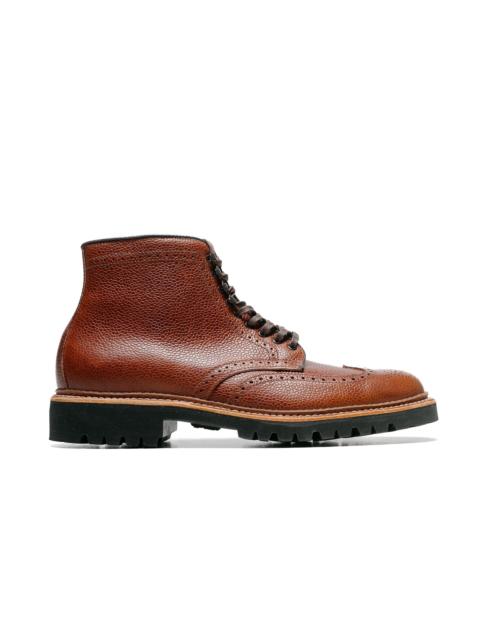 Short Wing Boot Brown Scotch Grain With Lug Sole
