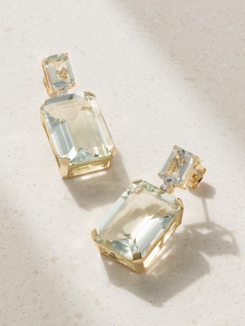 14-karat Gold, Amethyst And Diamond Earrings