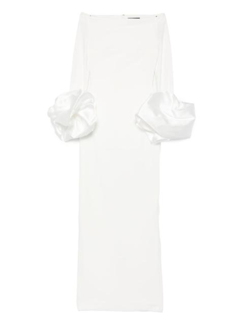 Talia ruffle-cuff maxi dress