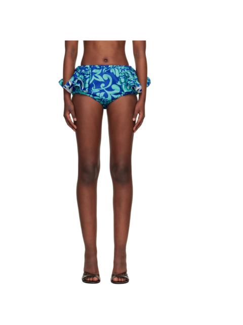 Blue Ruffled Briefs