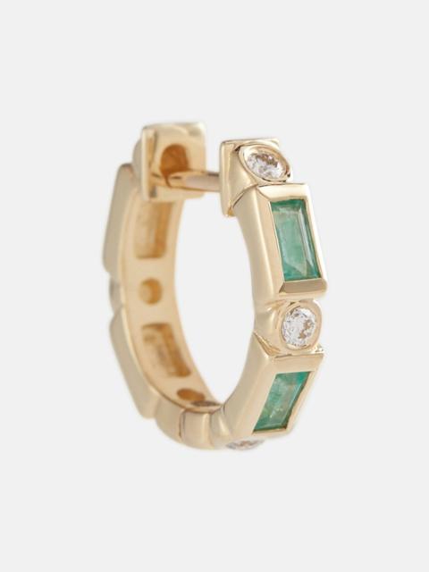 Huggie 14kt yellow gold embellished earrings