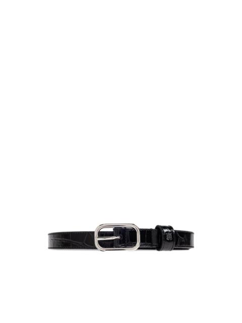 crocodile-embossed belt