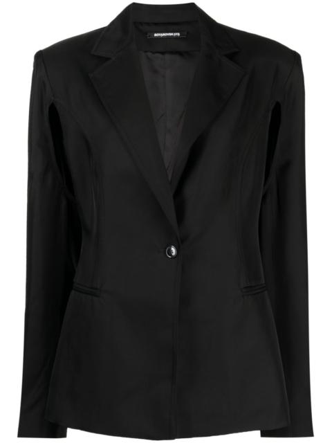 cut-out single-breasted blazer