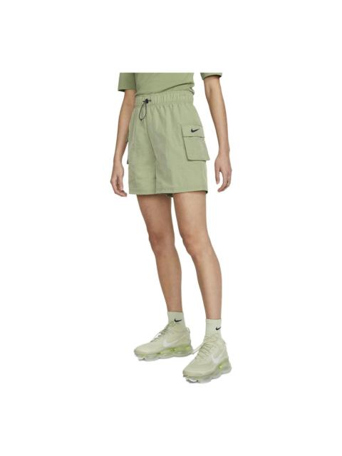 (WMNS) Nike Sportswear Essential Woven High-Rise Shorts 'Oil Green' DM6248-386