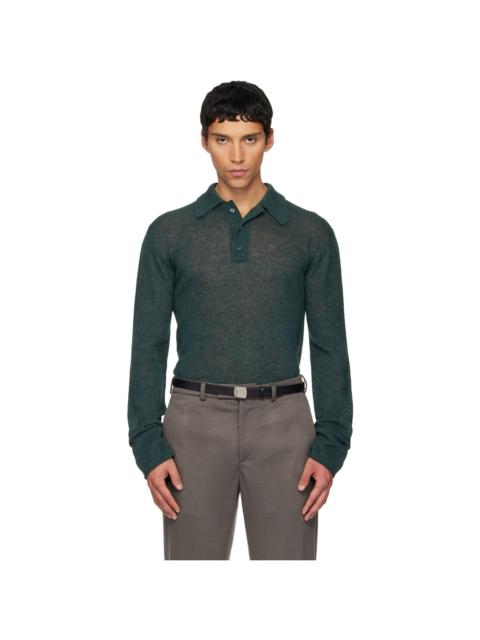 Green Alpaca & Silk Polo