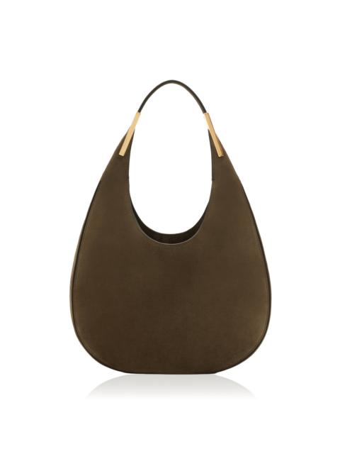 The Small Florence Suede Hobo Bag brown